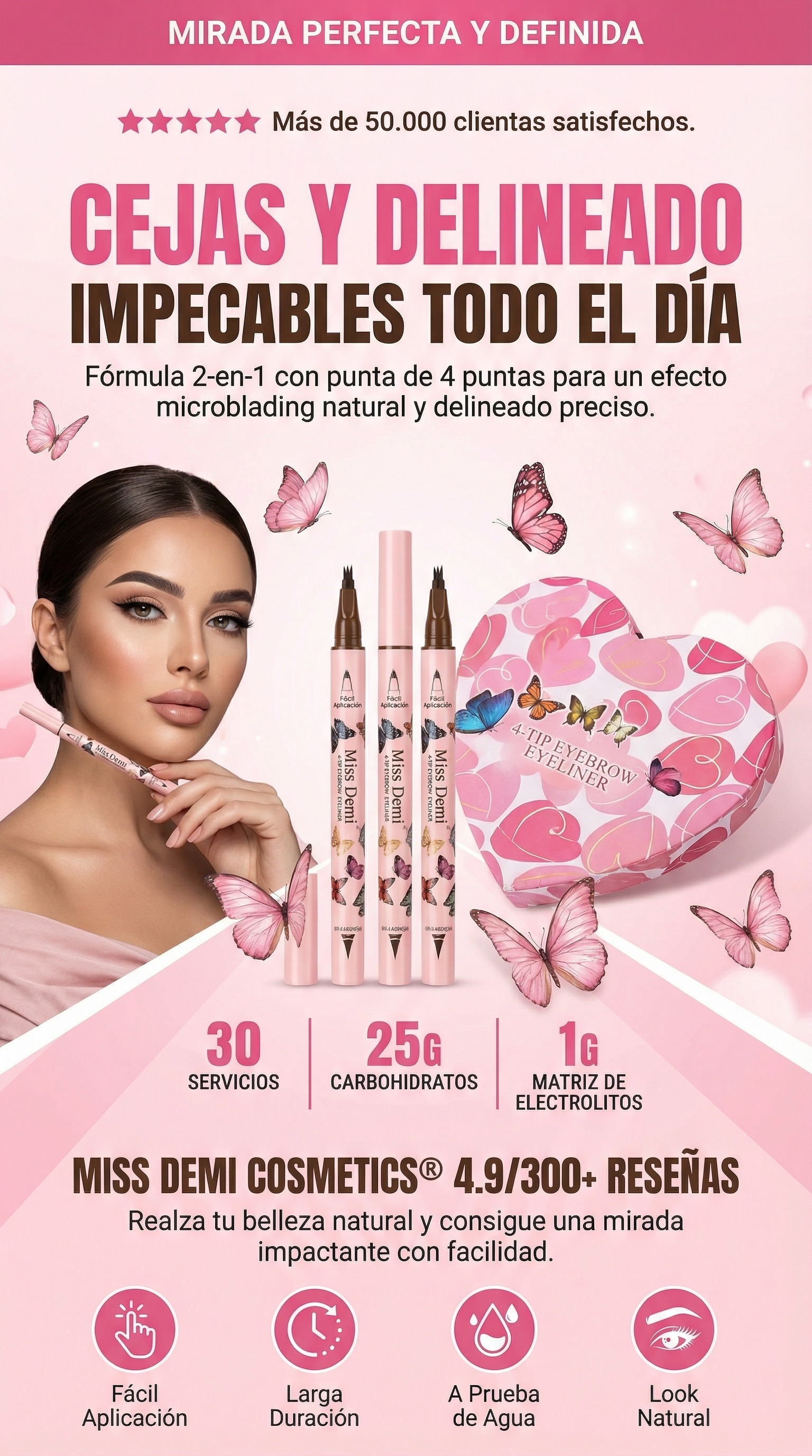 L - LAPIZ PARA CEJAS PERFECTAS NUEVO - COLOR: CAFE CLARO