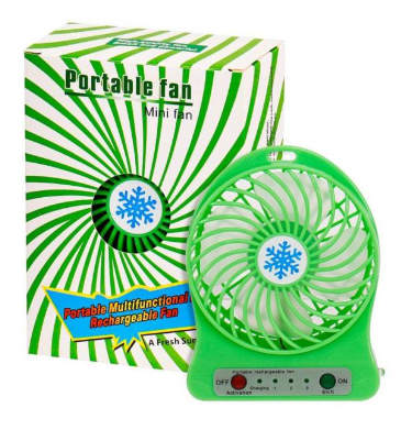 Ventilador USB silencioso portátil y rec