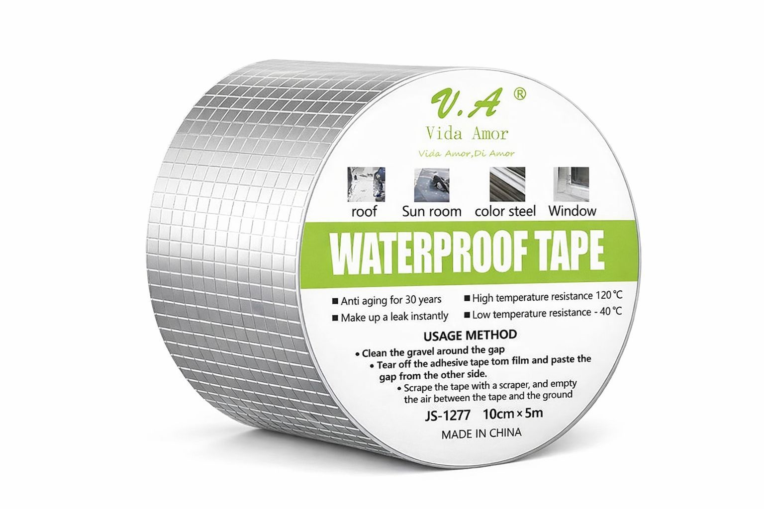 Cinta Tapa Gotera De Butilo 10cm X 5mts