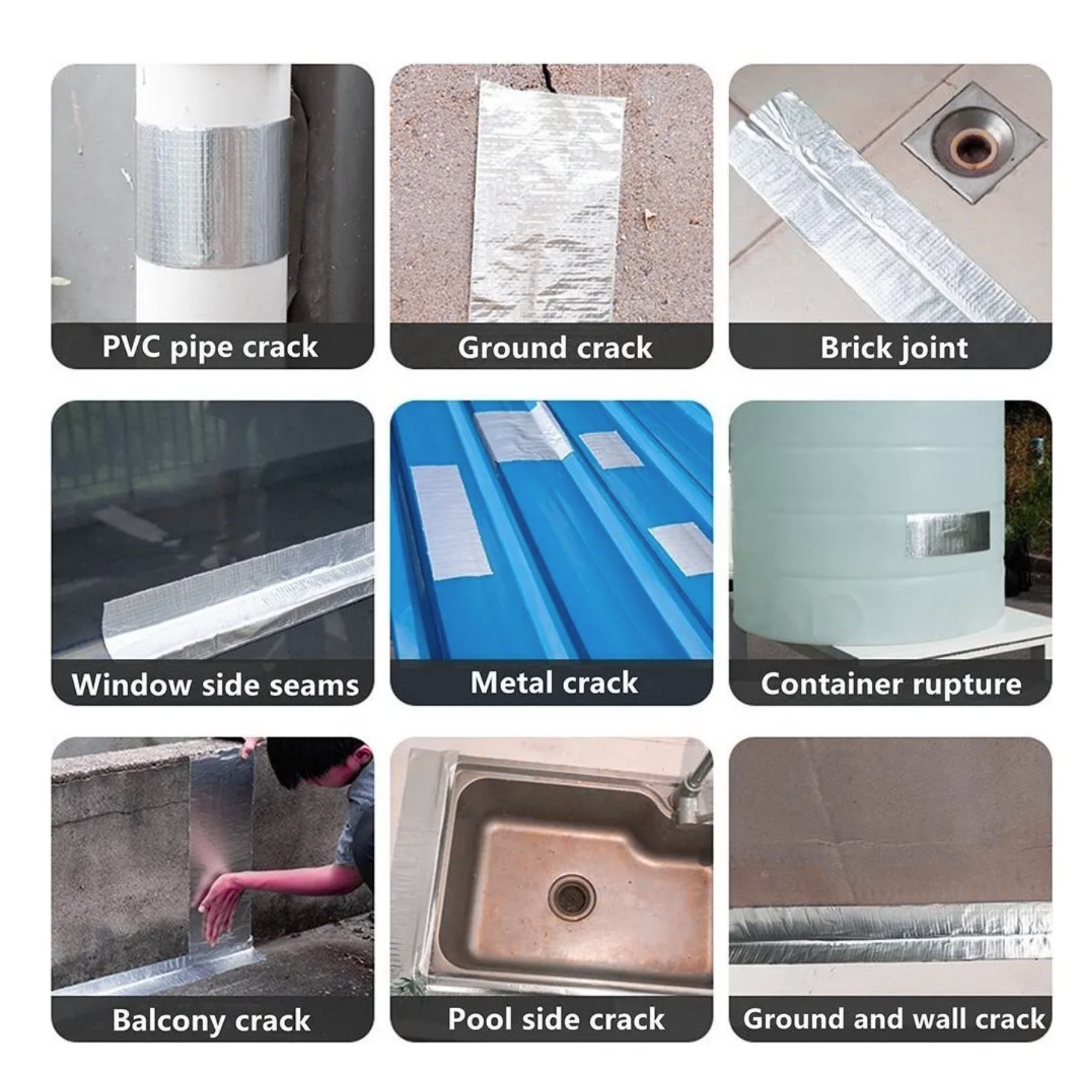 Cinta Tapa Gotera De Butilo Tamaño