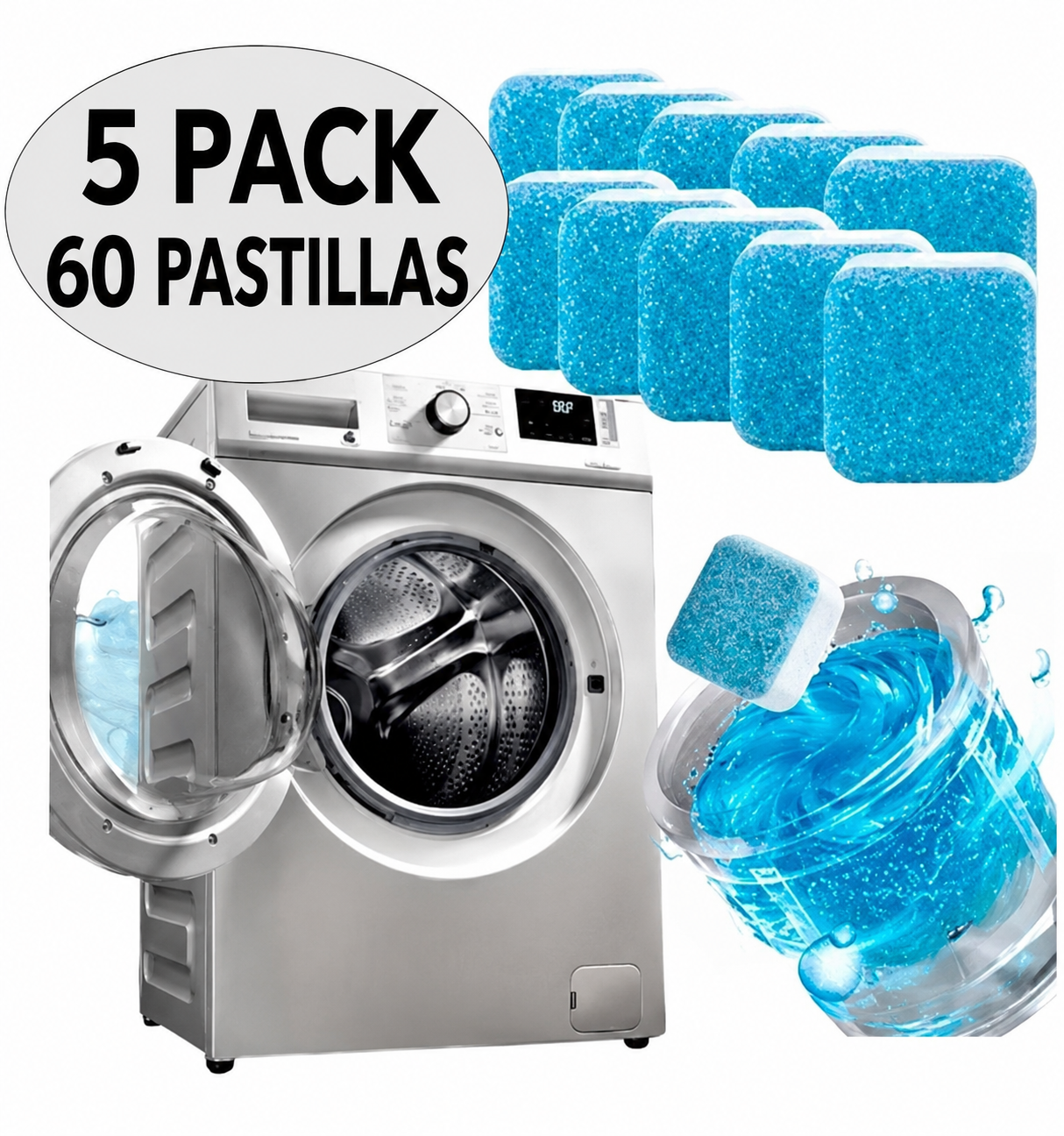 Promo 5 cajas 60 pastillas lavadora
