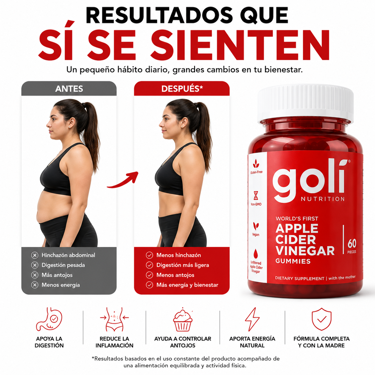 Gomitas Goli con Vinagre de manzana