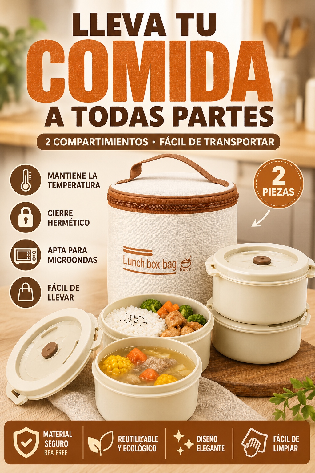 Q Lonchera 420ml 520ml Forro Termico