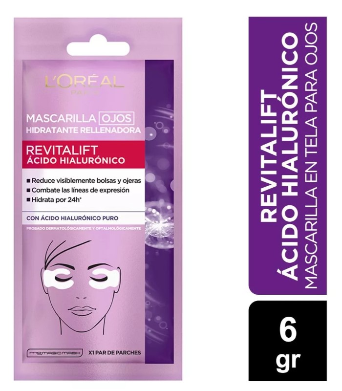 Mascarilla Ojos L'oreal ÁcidoHialuronico