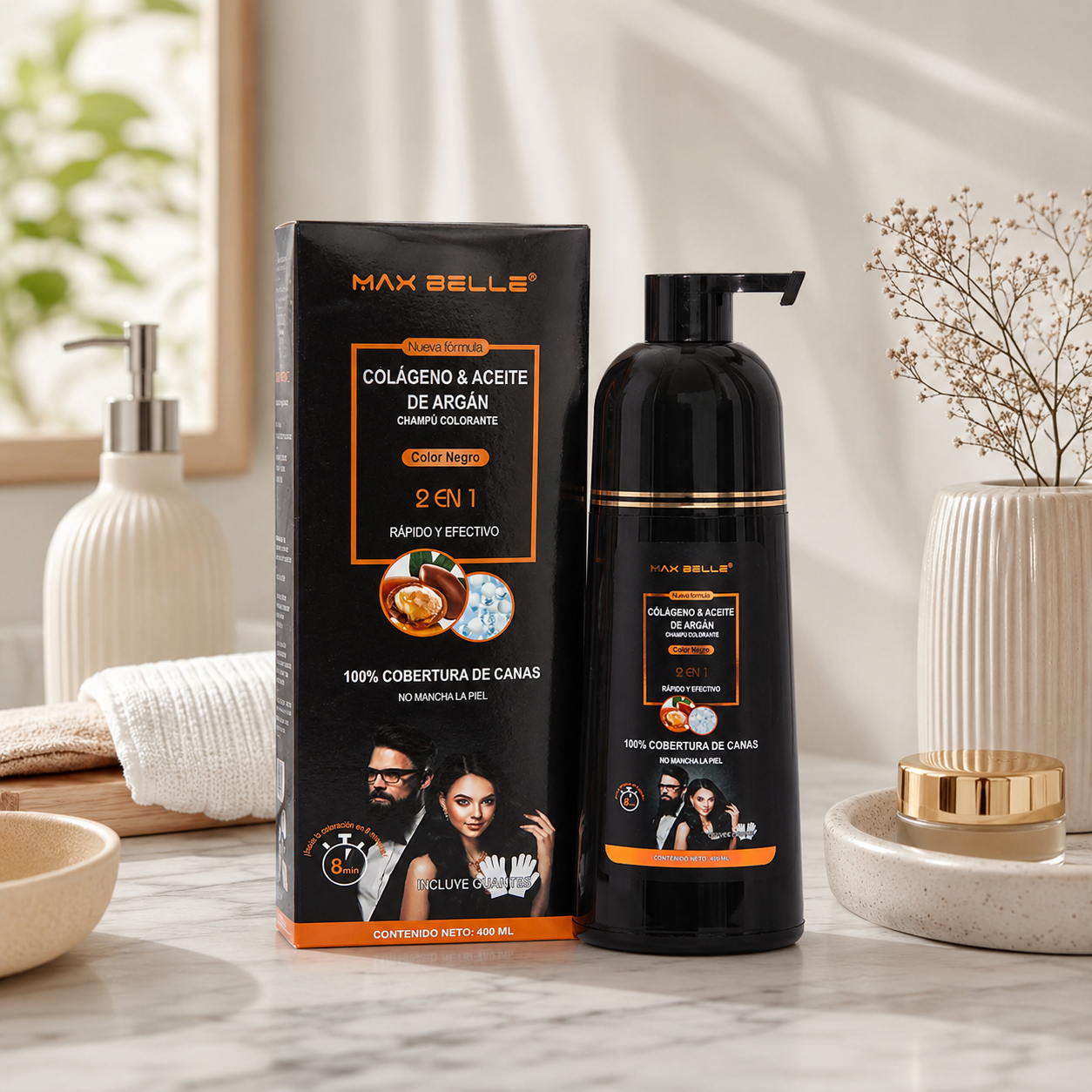 Shampoo colorante negro