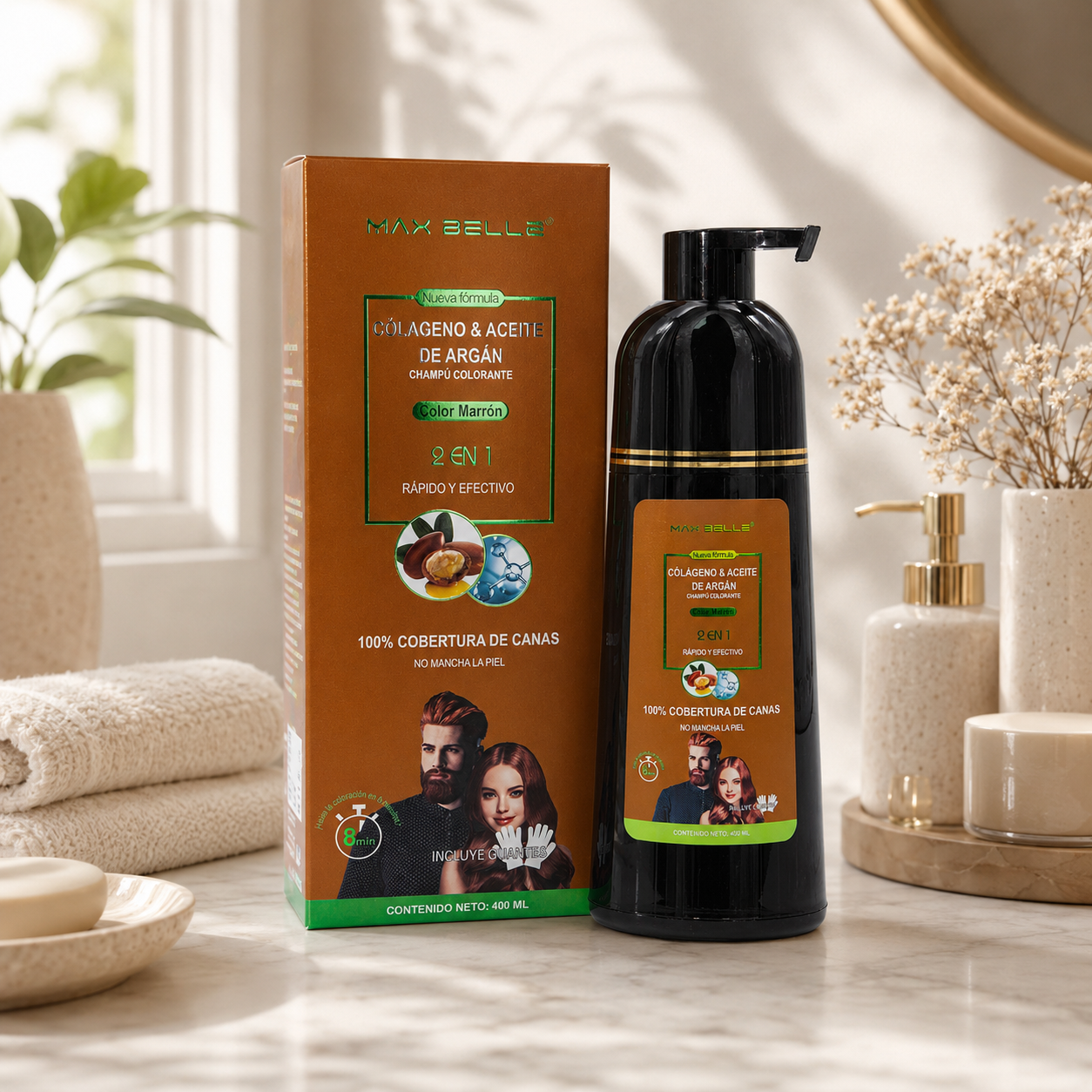 Shampoo colorante marron