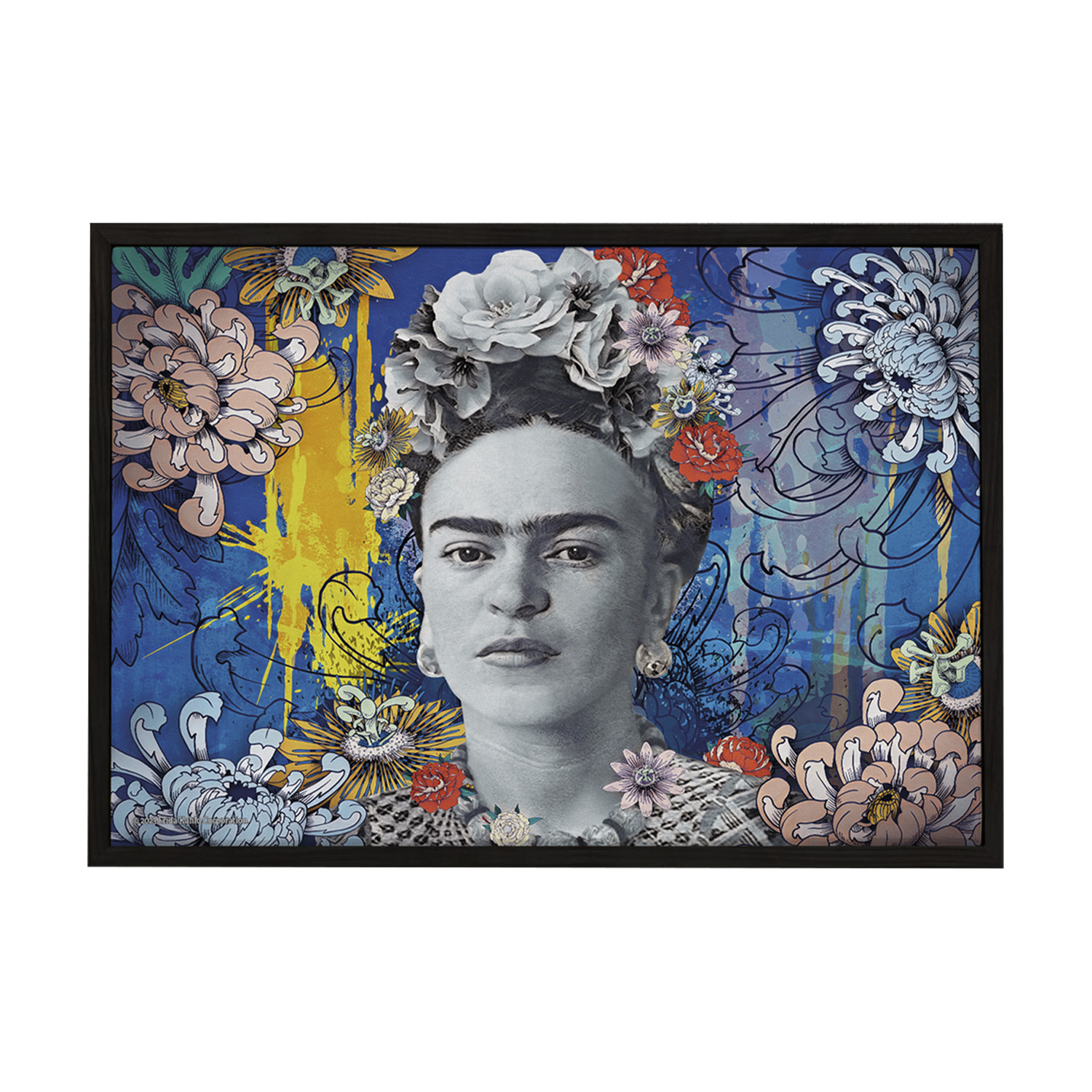 Canvas con Marco Frida Kahlo A 80x60 cms