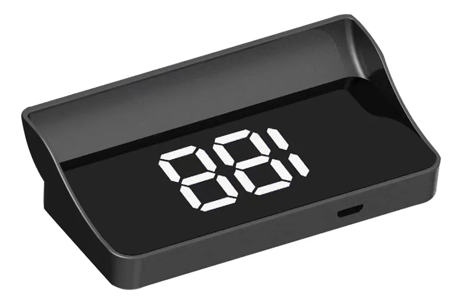 Velocímetro digital HUD para auto con brújula y alerta de velocidad