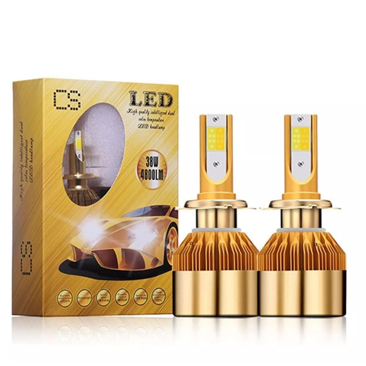 2 Bombillos LED H1 Lúmenes Doble Color