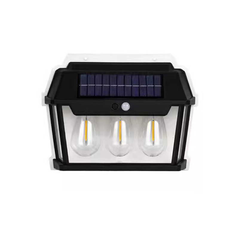 Foco Solar de Pared 3 Ampolletas Vintage