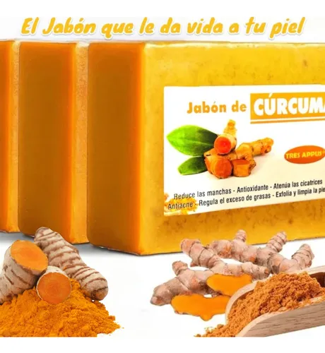 Pack 3 Jabones De Cúrcuma Natural