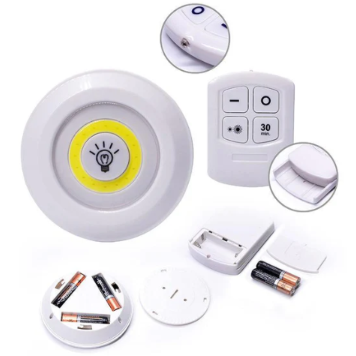 3 lámparas LED Con Control Remoto