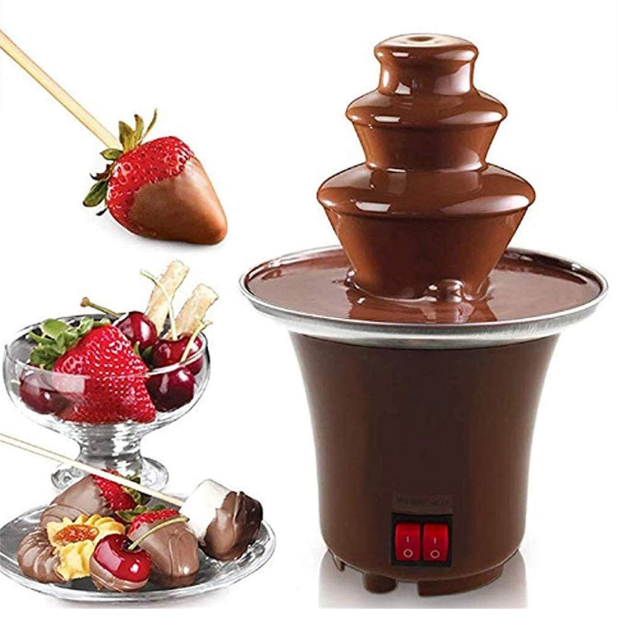 Mini Fondue Eléctrica con 3 Capas