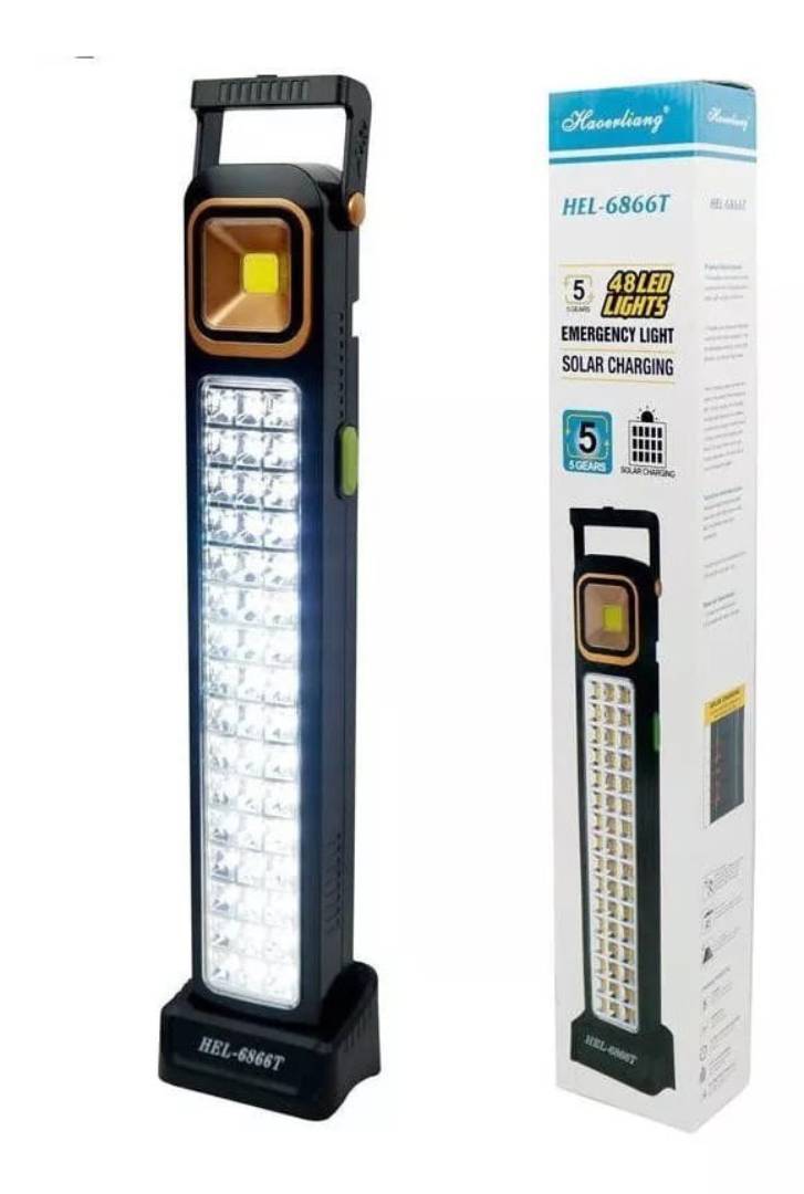 Lámpara45 Led Emergencia Solar y Recable