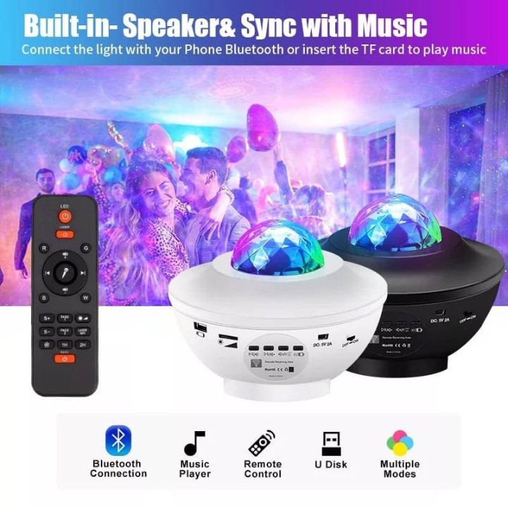 Proyector De Galaxia y Sonido bluetooh