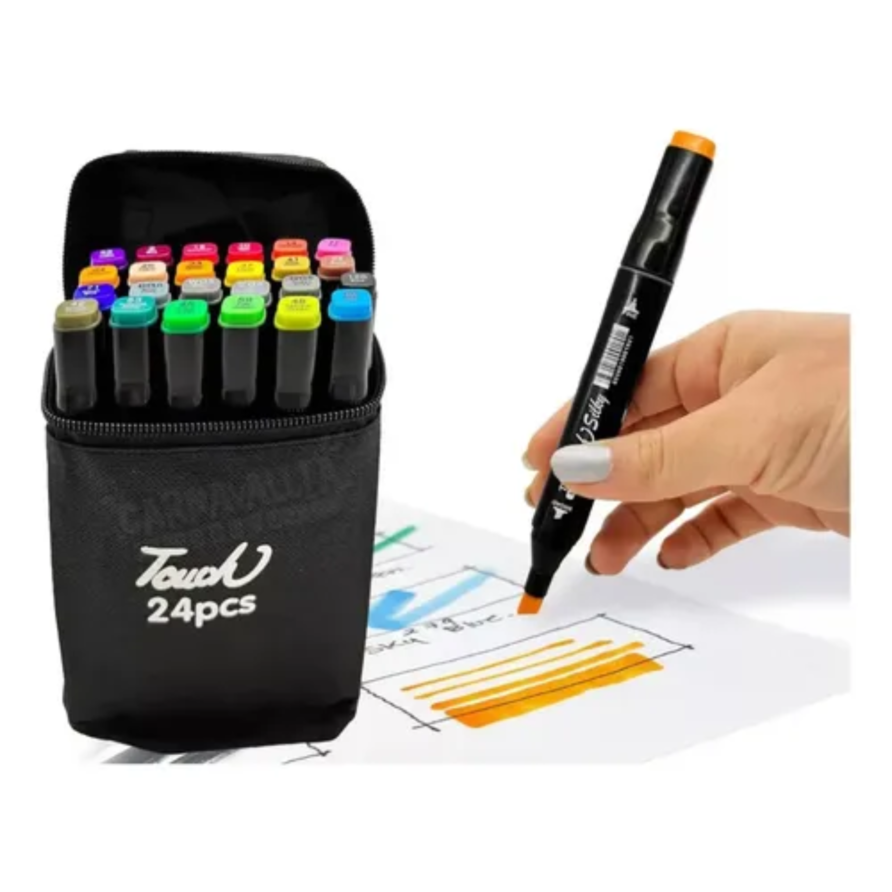Estuche Lapices Doble Punta 24pcs