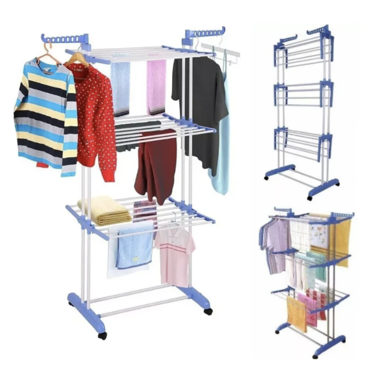 Tendedero para ropa 3 niveles