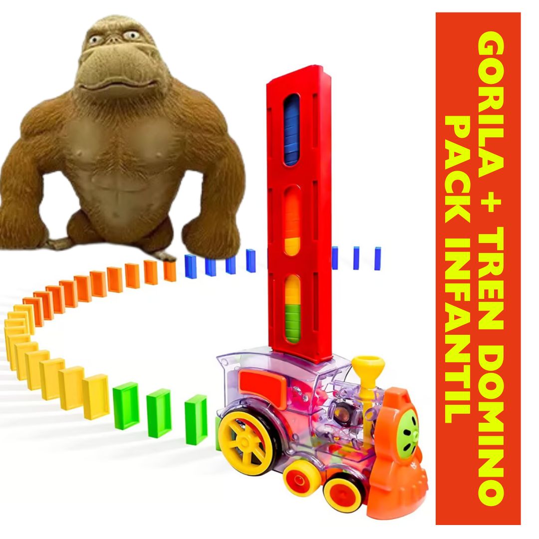 Pack Gorila Antiestress + Tren Domino
