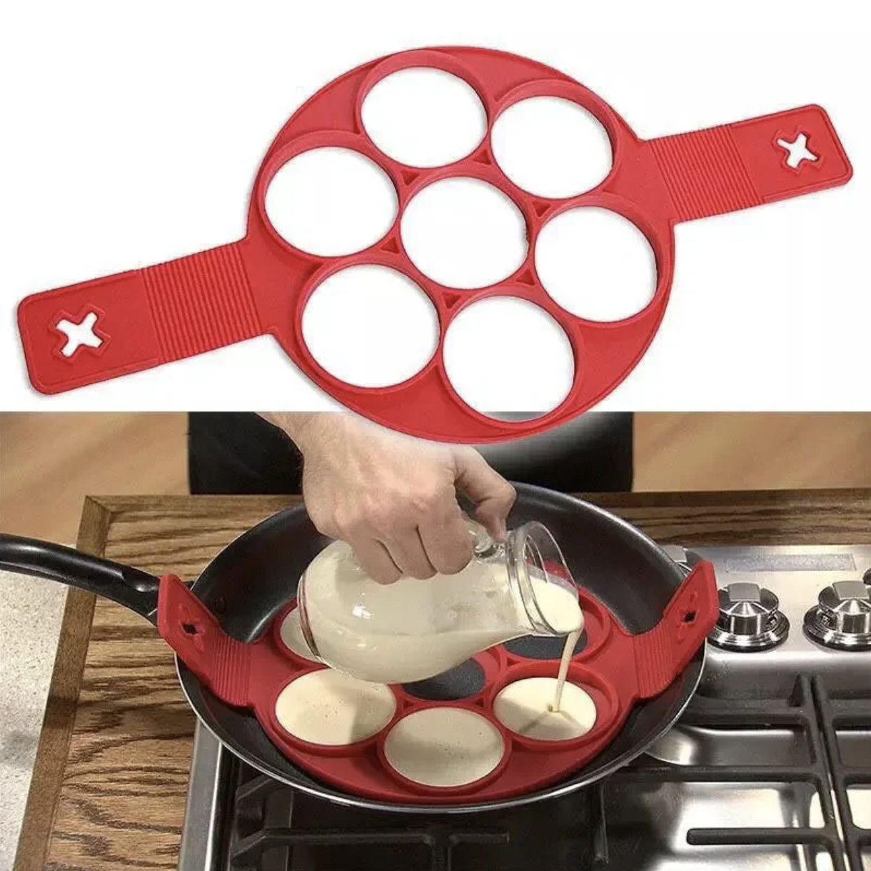 Moldes para Panqueques y huevos x2