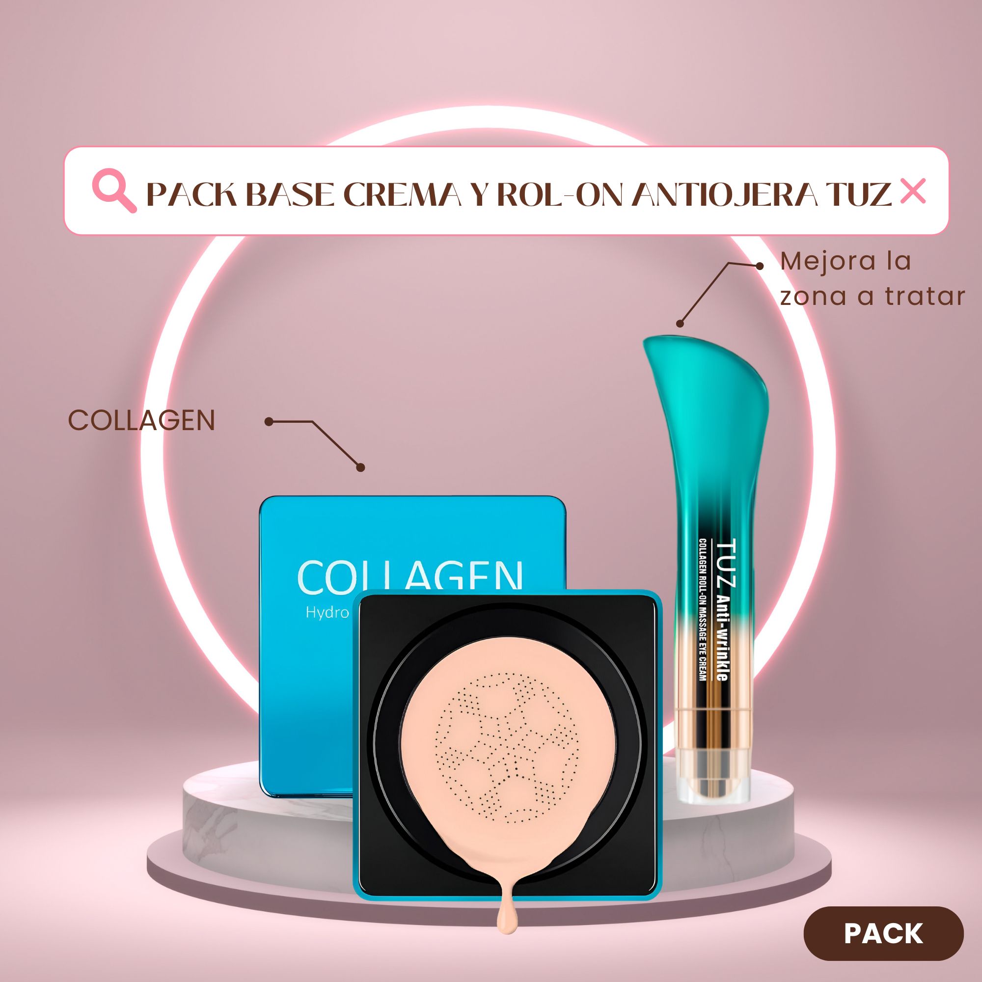 PACK BASE CREMA Y ROL-ON ANTIOJERA TUZ