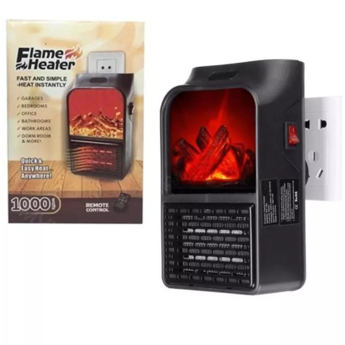 Calefactor Portátil Flame Heater 1000 W