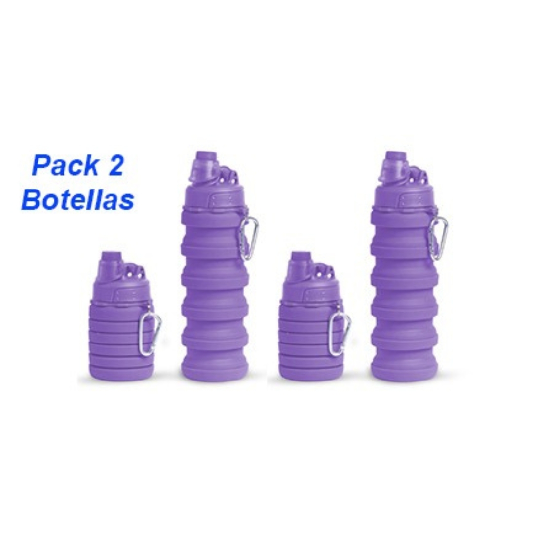 Pack 2 Botellas Plegable Morada