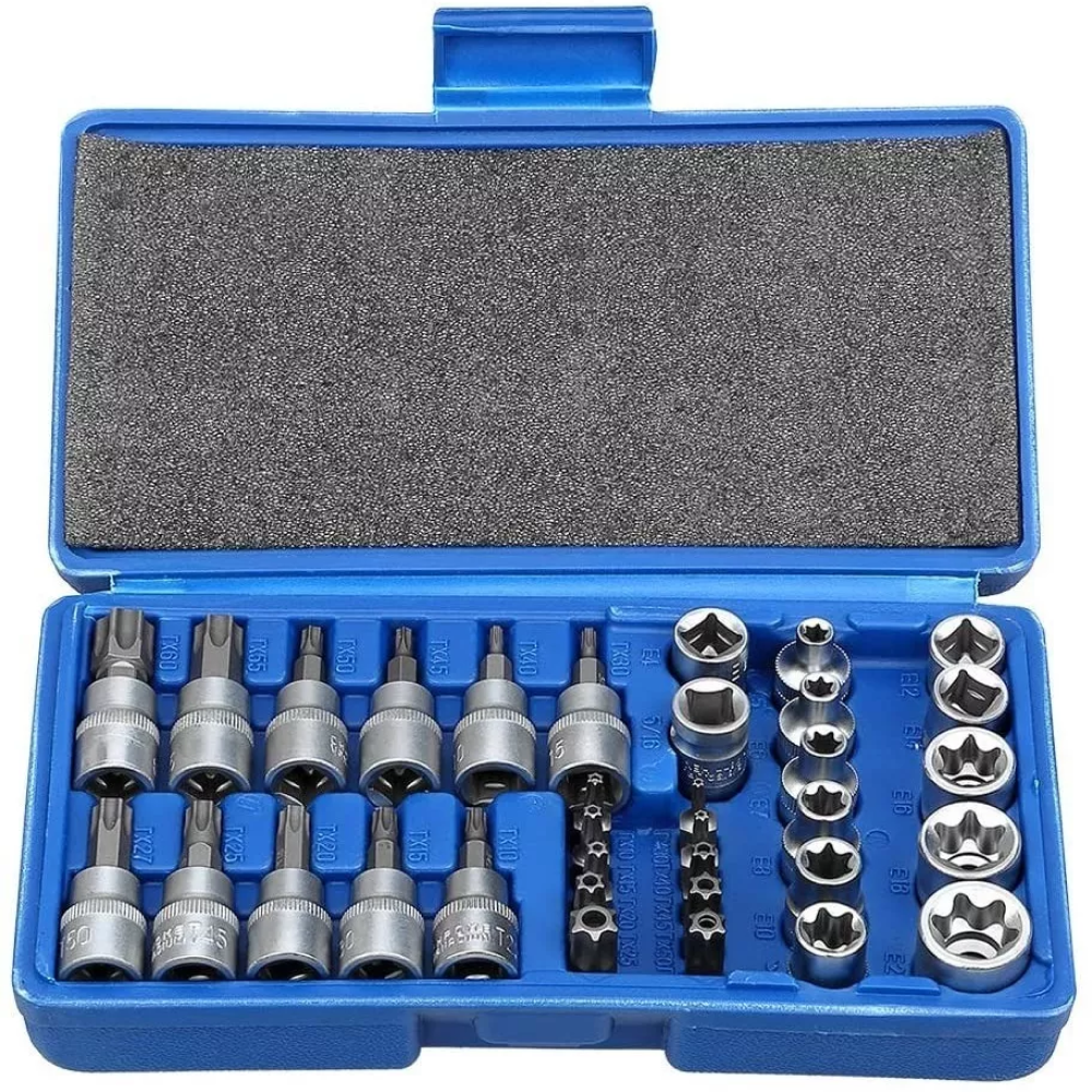 Caja dados extractor de tuercas 34 pcs