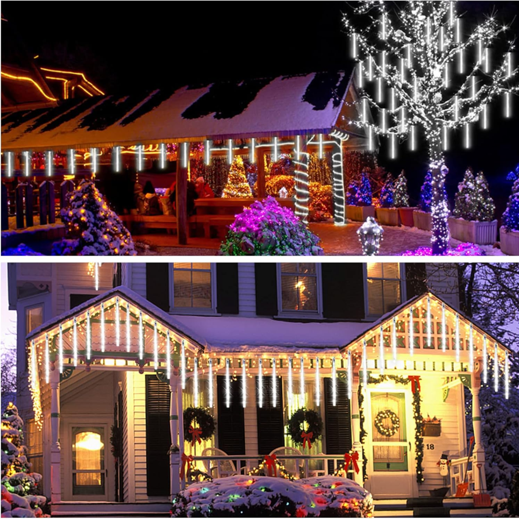 Luces Led Lluvia Meteoro Cascada Navidad