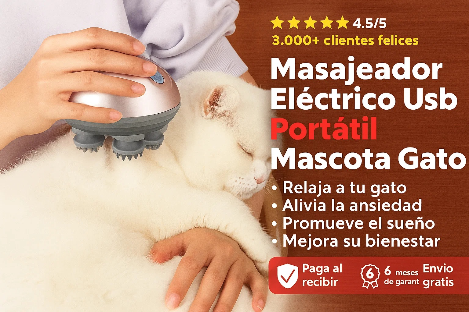 M - Masajeador Eléctrico Usb Gato