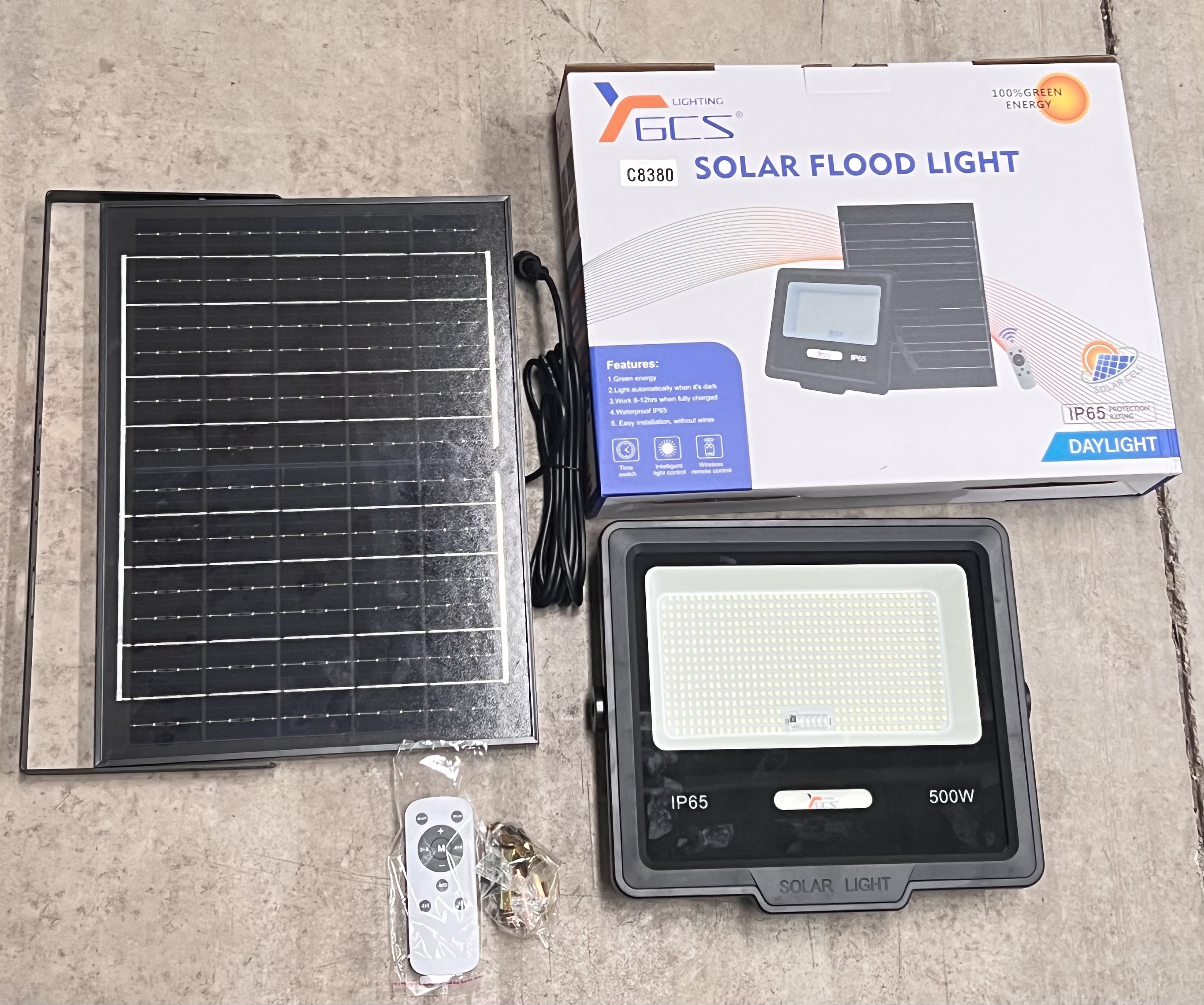 Foco Mas Panel Solar 500w