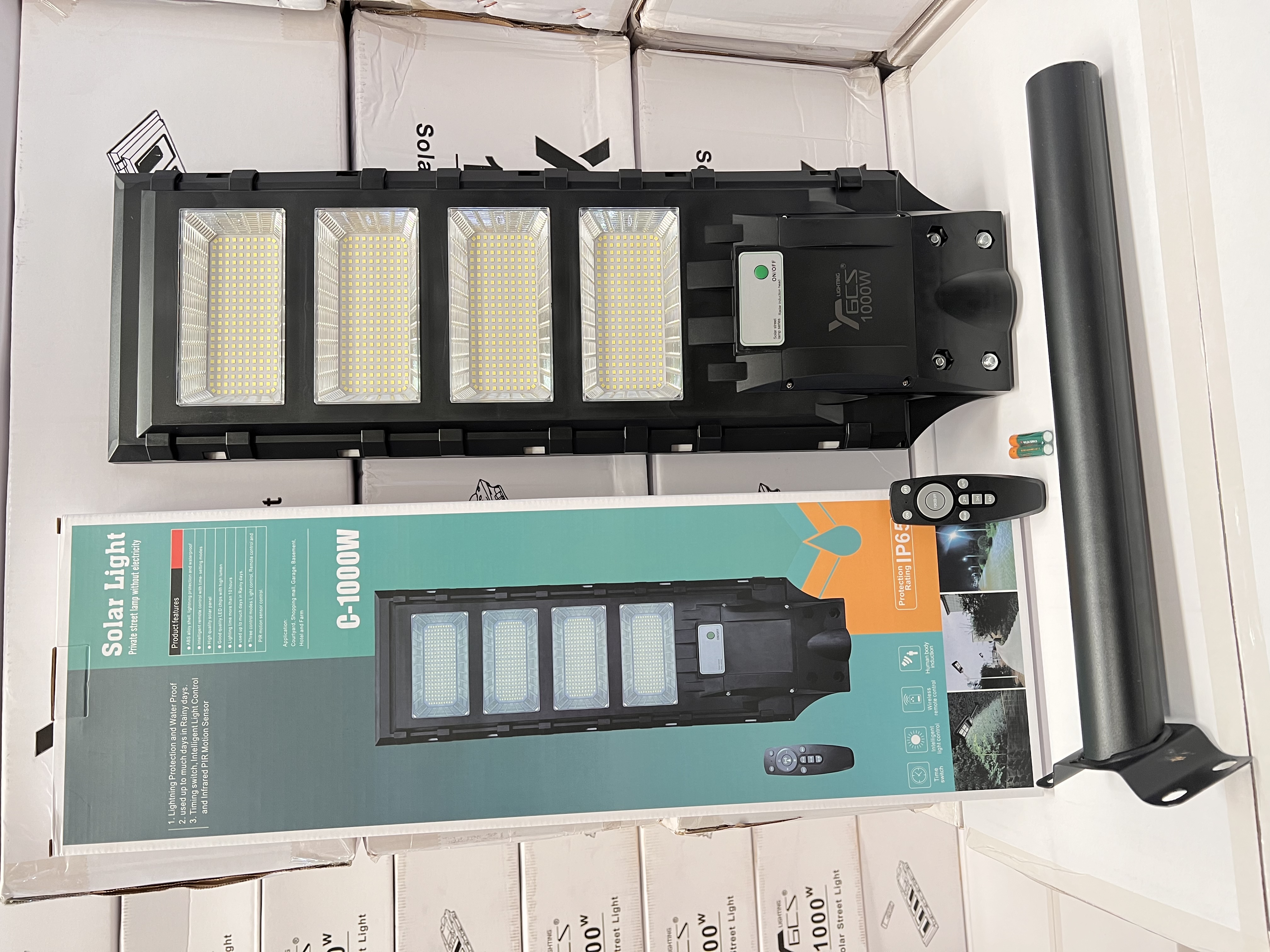 Foco Solar 1000w Exterior Con Tubo