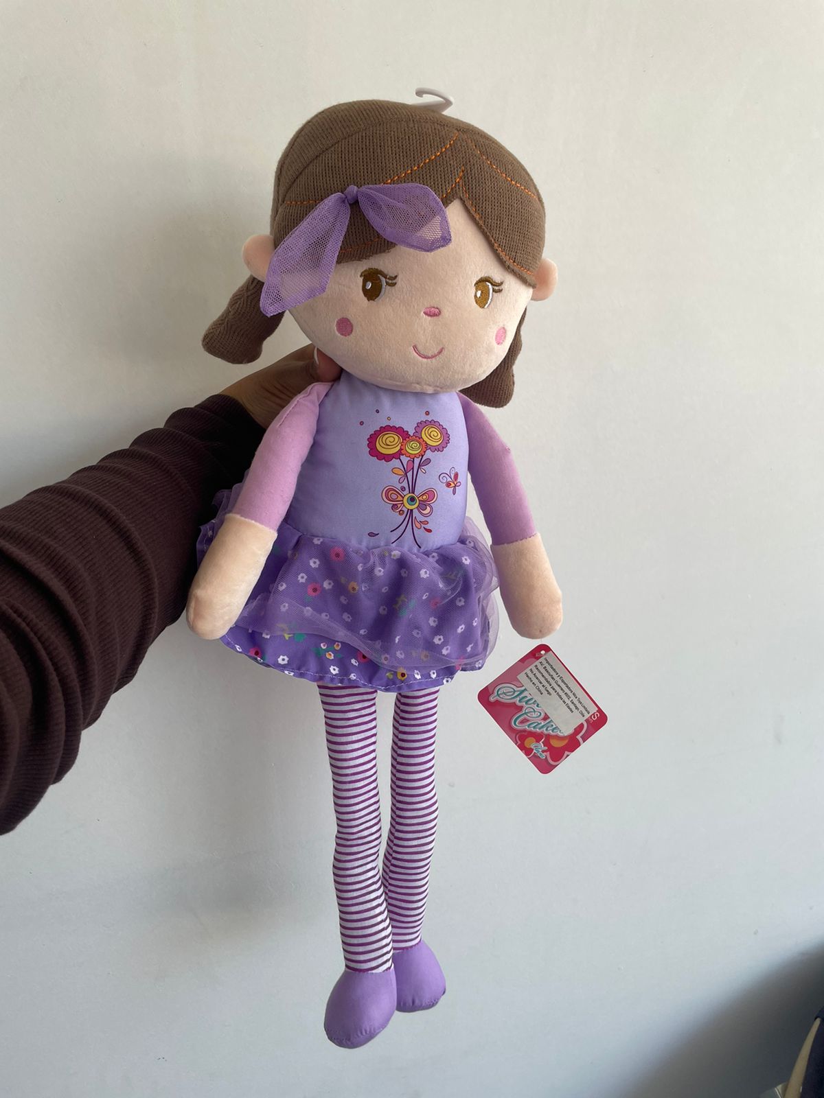 Muñeca de trapo morada 52cm