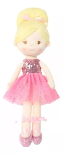 Muñeca de trapo bailarina rubia 40cm