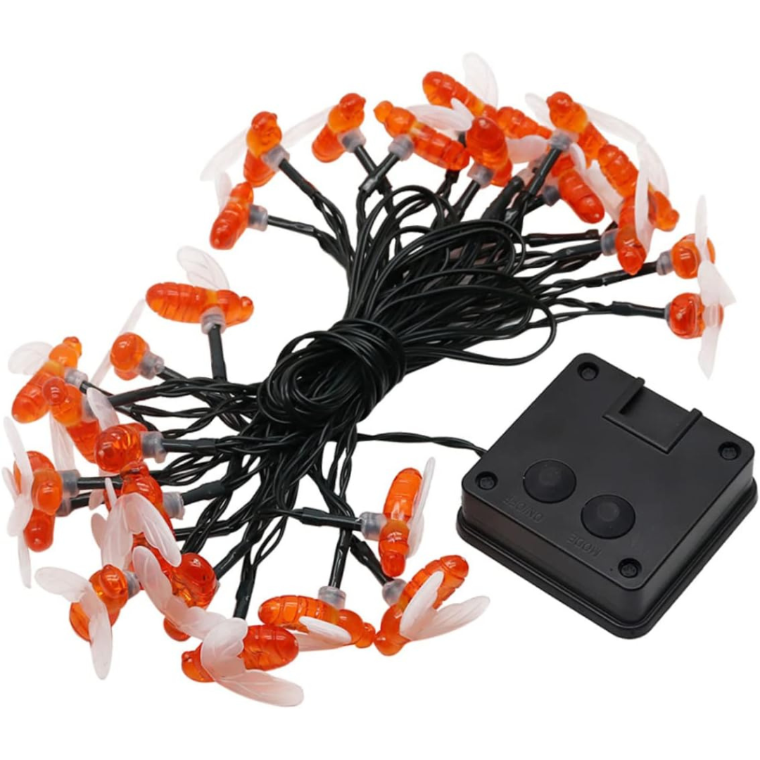 Guirnalda Abejas Naranjas Luces LED