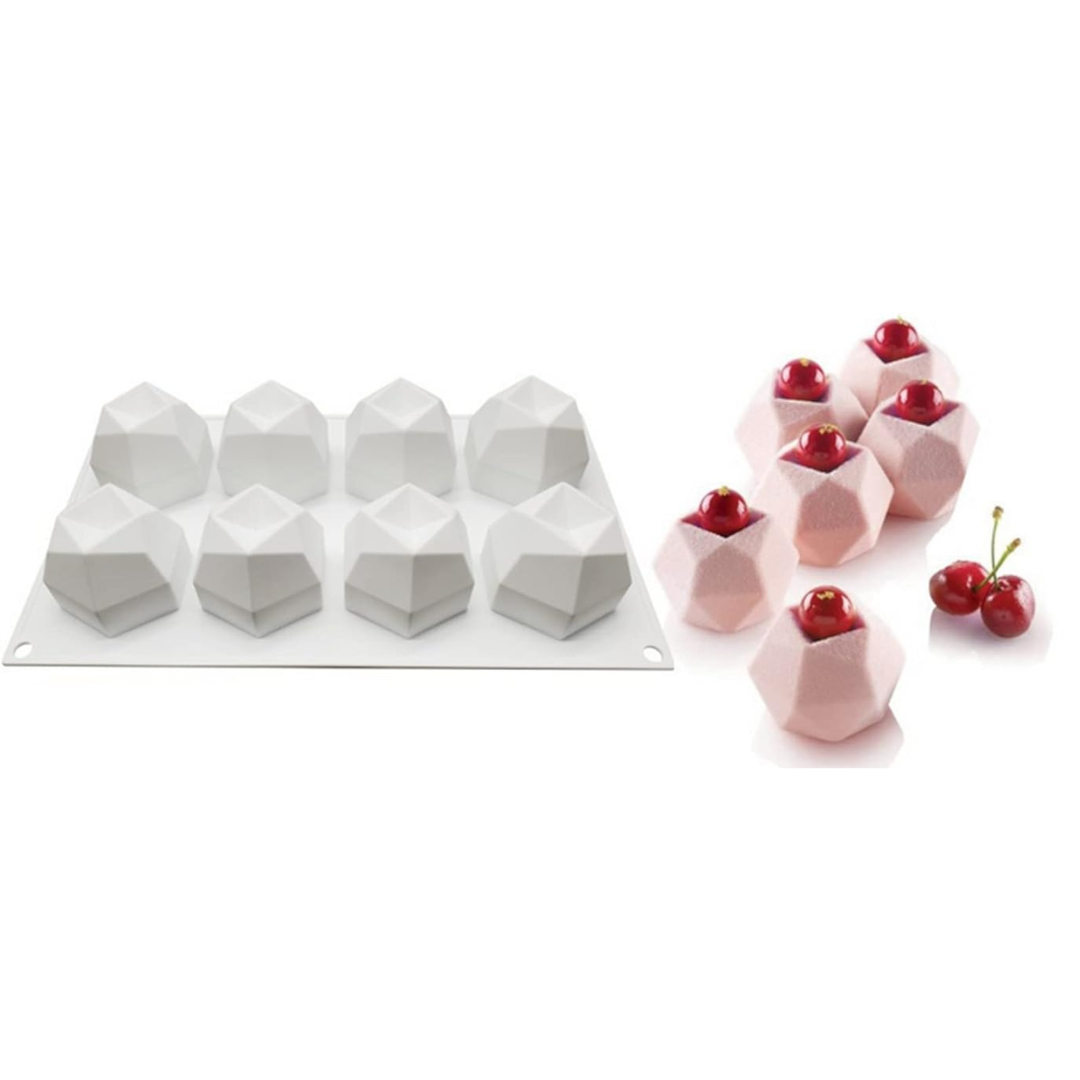 Moldes 8 Espacios de Silicona Poligonal