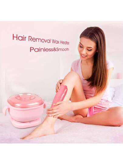 Mini Calentador de Cera de Silicona Rosa