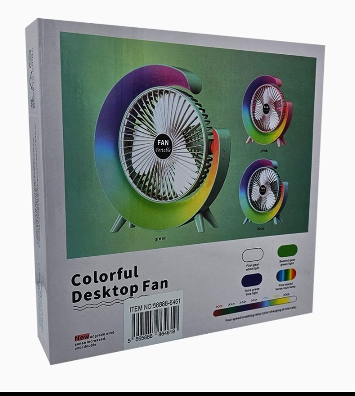 Ventilador Portátil con Luces Led