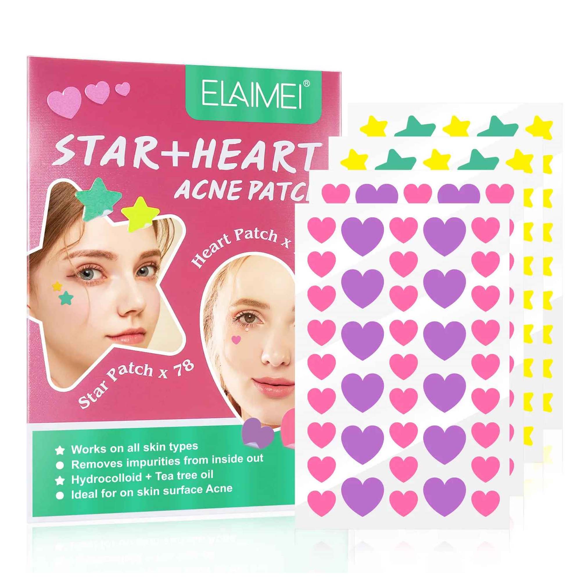 Parche Para Acné Diseño Estrella Y Coraz