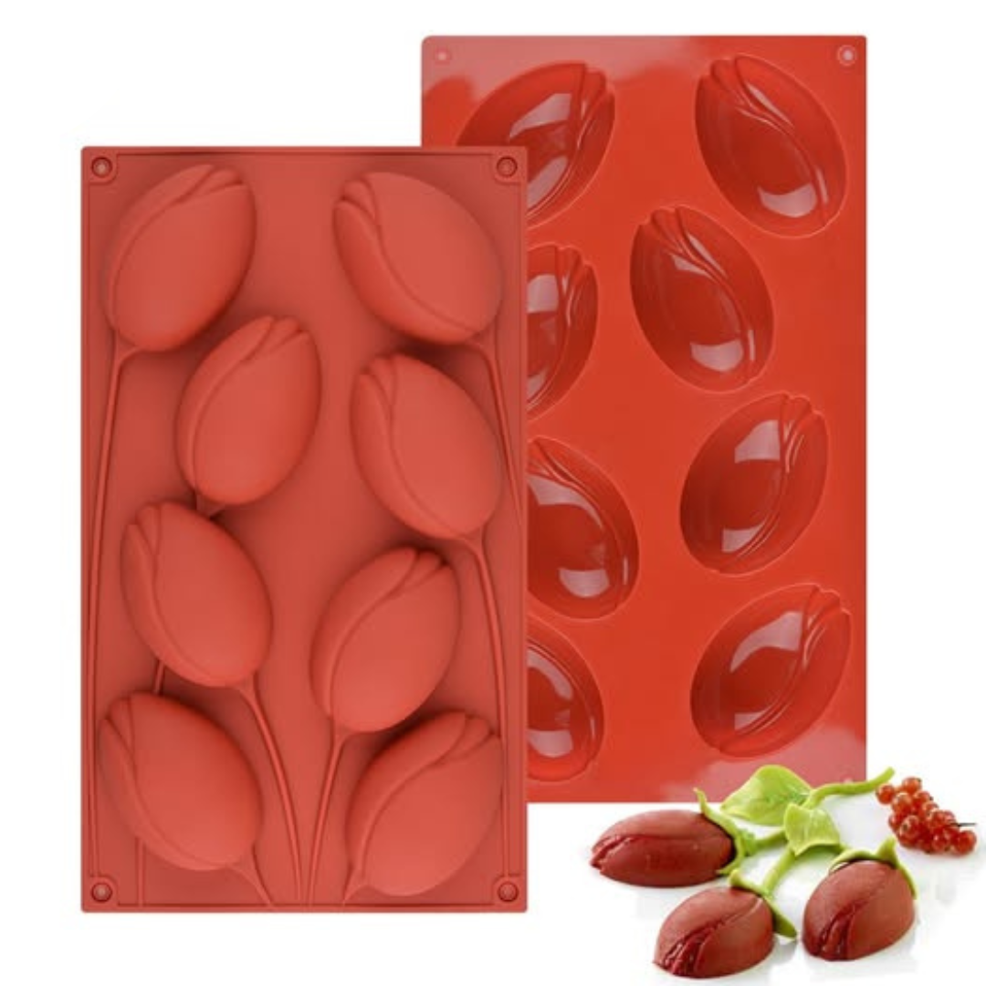 Set de 8 Molde Tulipanes