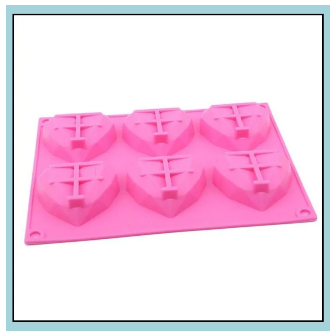 Moldes 6 Espacios Corazones Cruzados