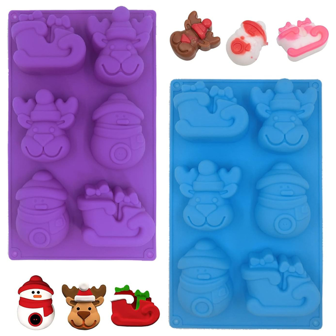 Set de 6 Molde Trio Navideño