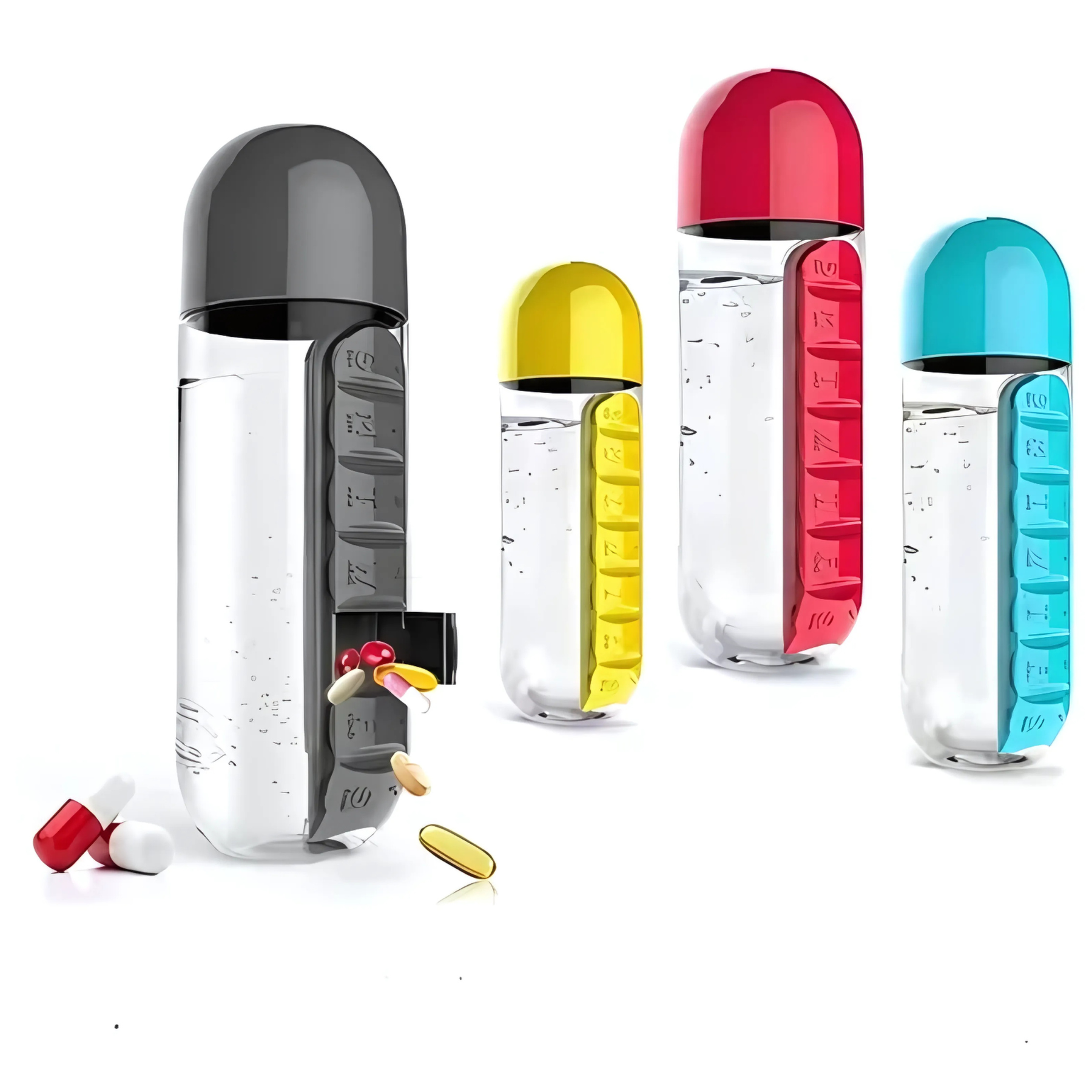 Botella Pastillero 2 en 1 Organizador