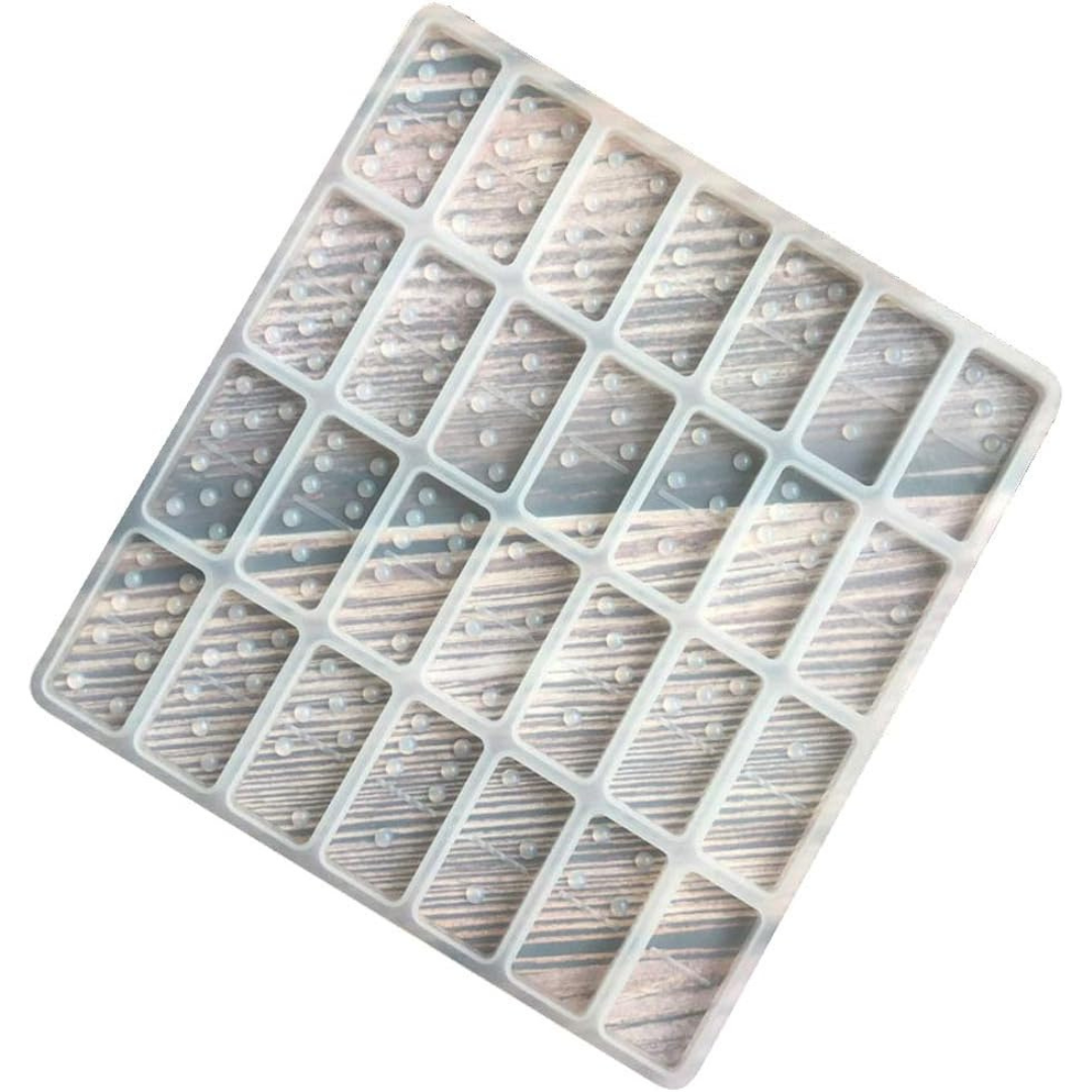 Set de 28 Molde Silicona Piezas Domino