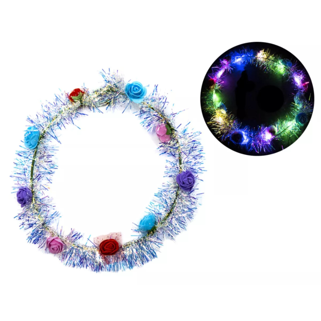 Corona de Flores Luces LED