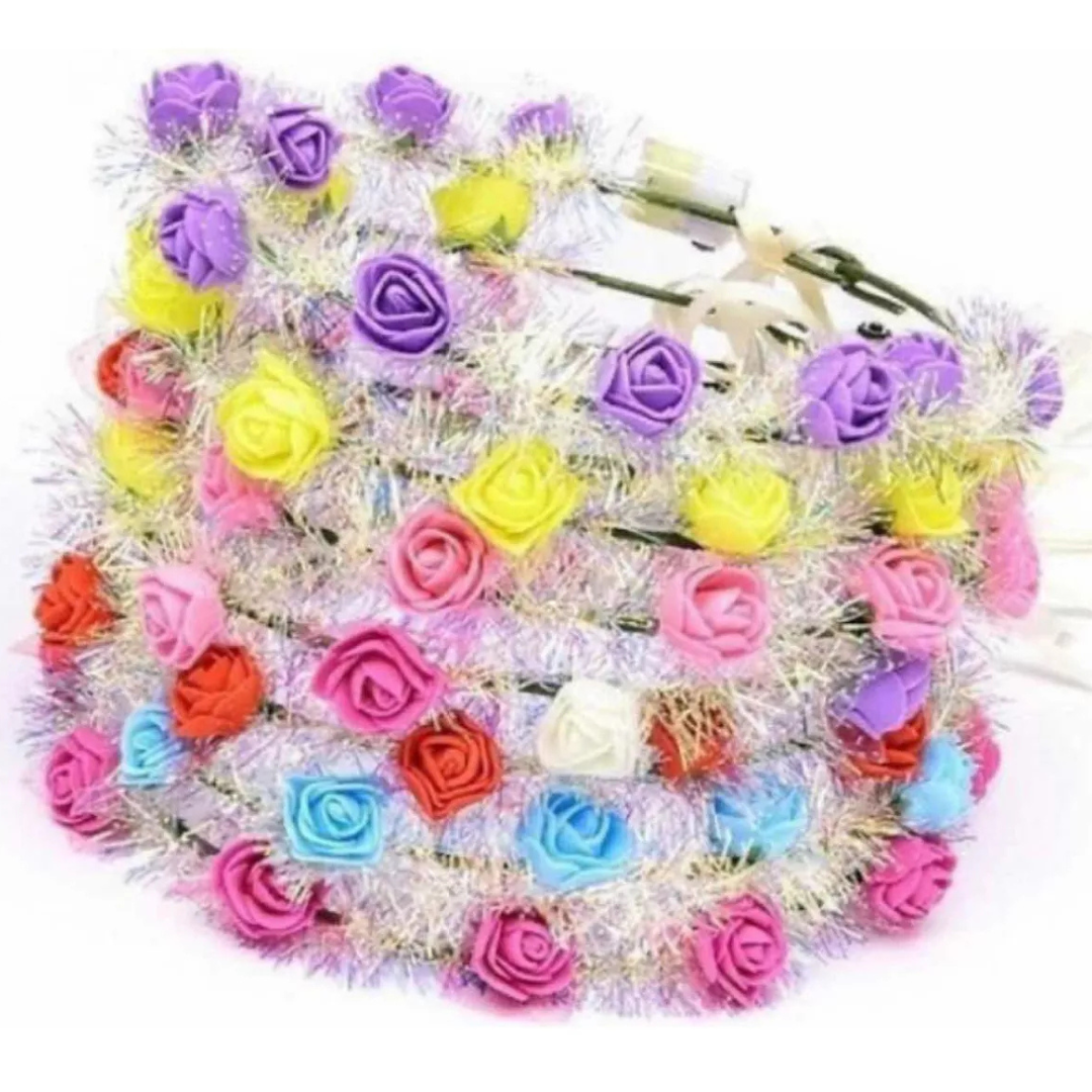 Diadema de Flores Luces LED
