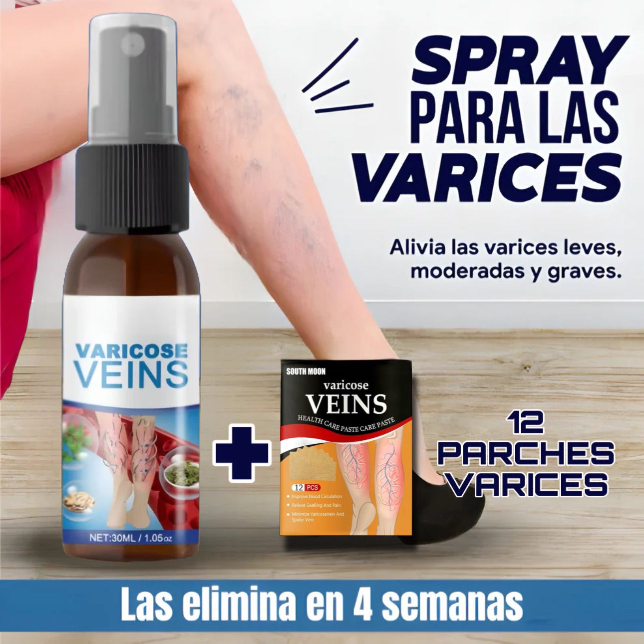 KIT VARICES SPRAY + 12 PARCH