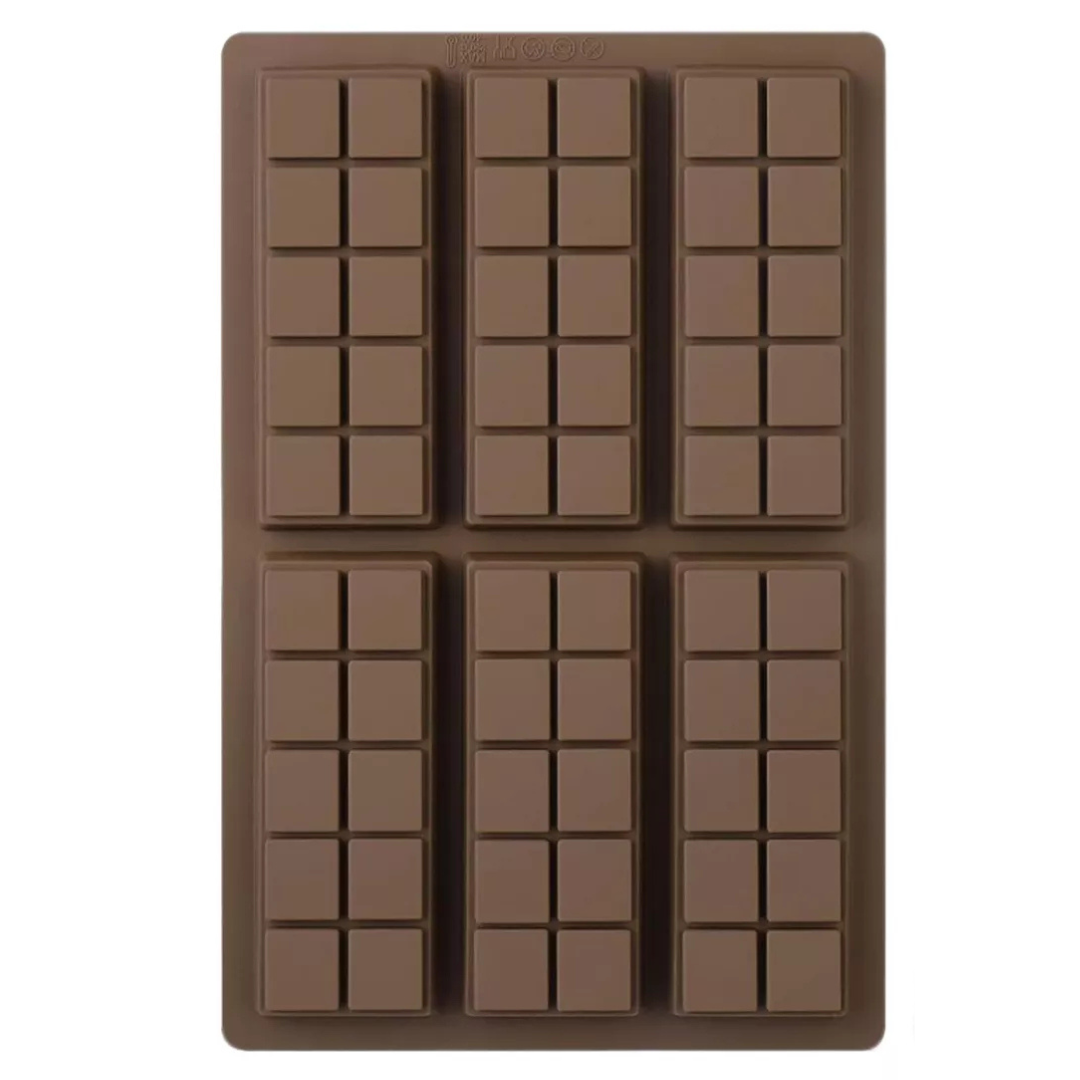 Set de 6 Molde Chocolate Cuadrado