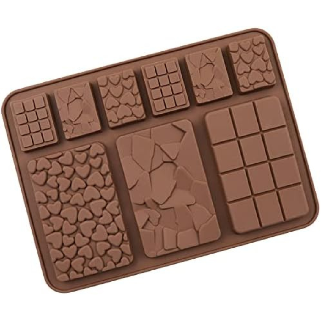 Molde 9 Espacios Chocolate Forma Mixtas