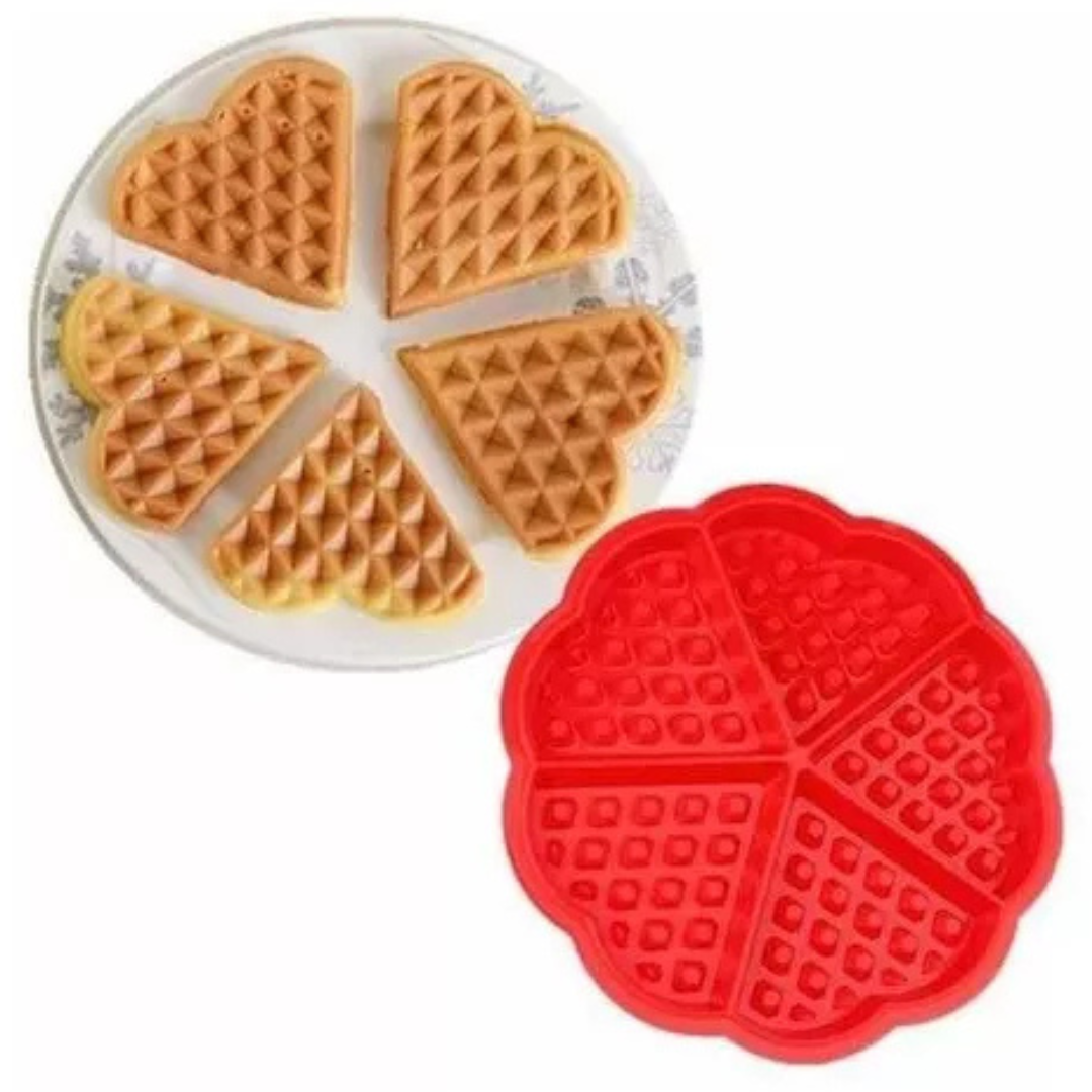 Molde Silicona Waffle En Forma de Flor