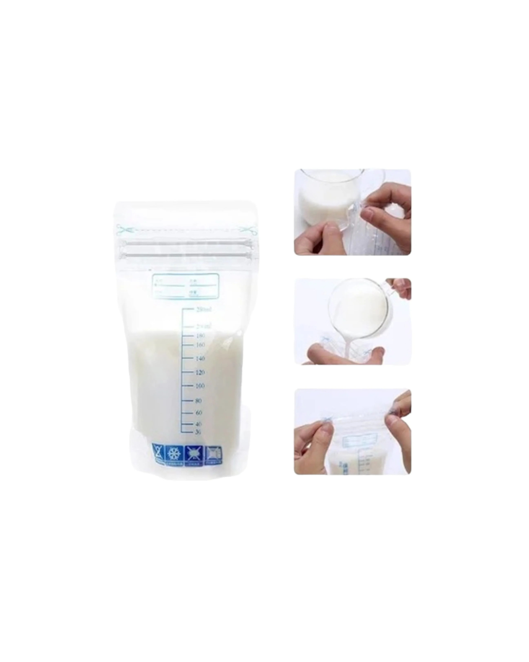 30 bolsas para almacenar leche materna